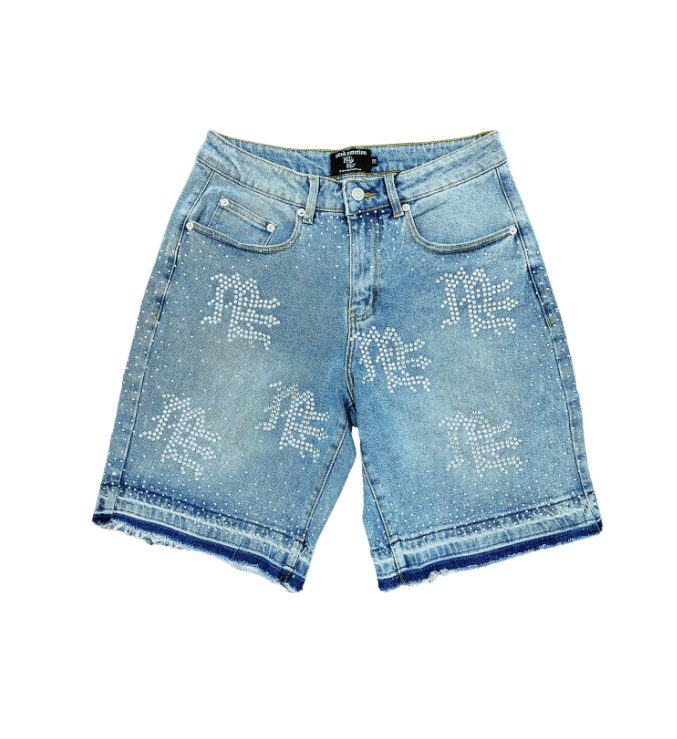 ‘ME’ Rhinestone Denim Shorts