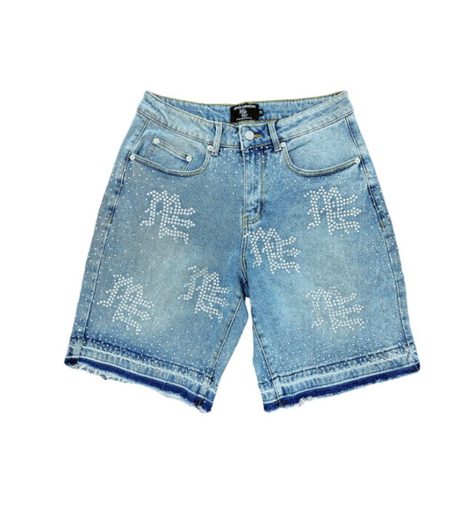 ‘ME’ Rhinestone Denim Shorts