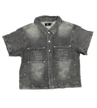 ‘Paisley’ Denim Grey Shirt
