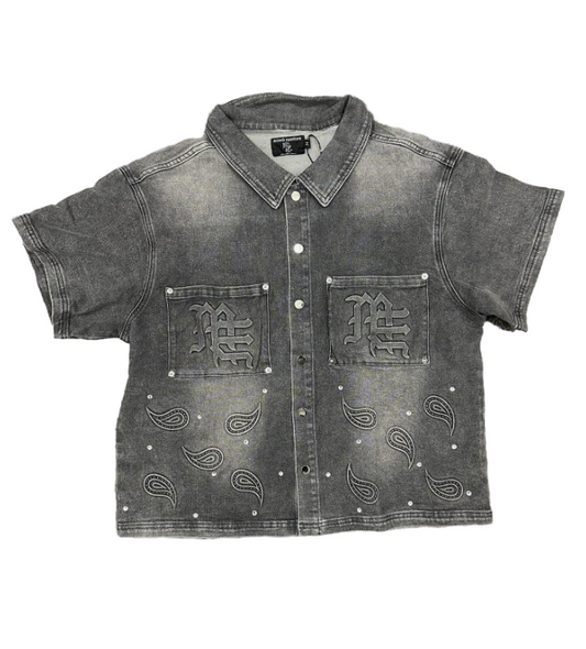 ‘Paisley’ Denim Grey Shirt