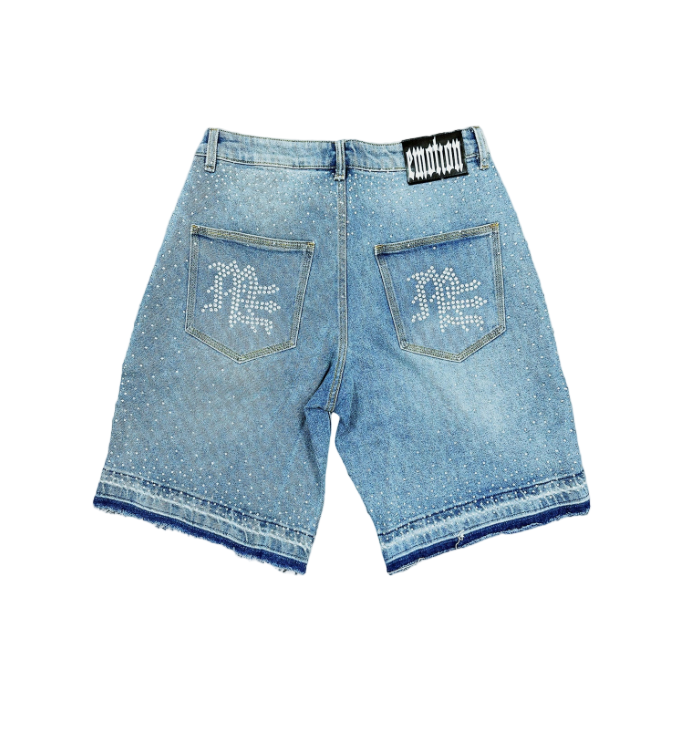 ‘ME’ Rhinestone Denim Shorts