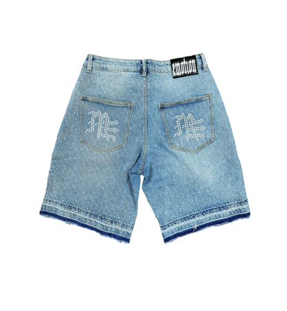 ‘ME’ Rhinestone Denim Shorts