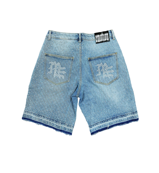 ‘ME’ Rhinestone Denim Shorts