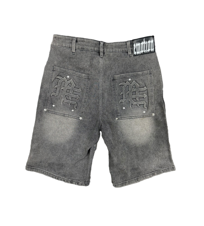 ‘Paisley’ Denim Grey Shorts
